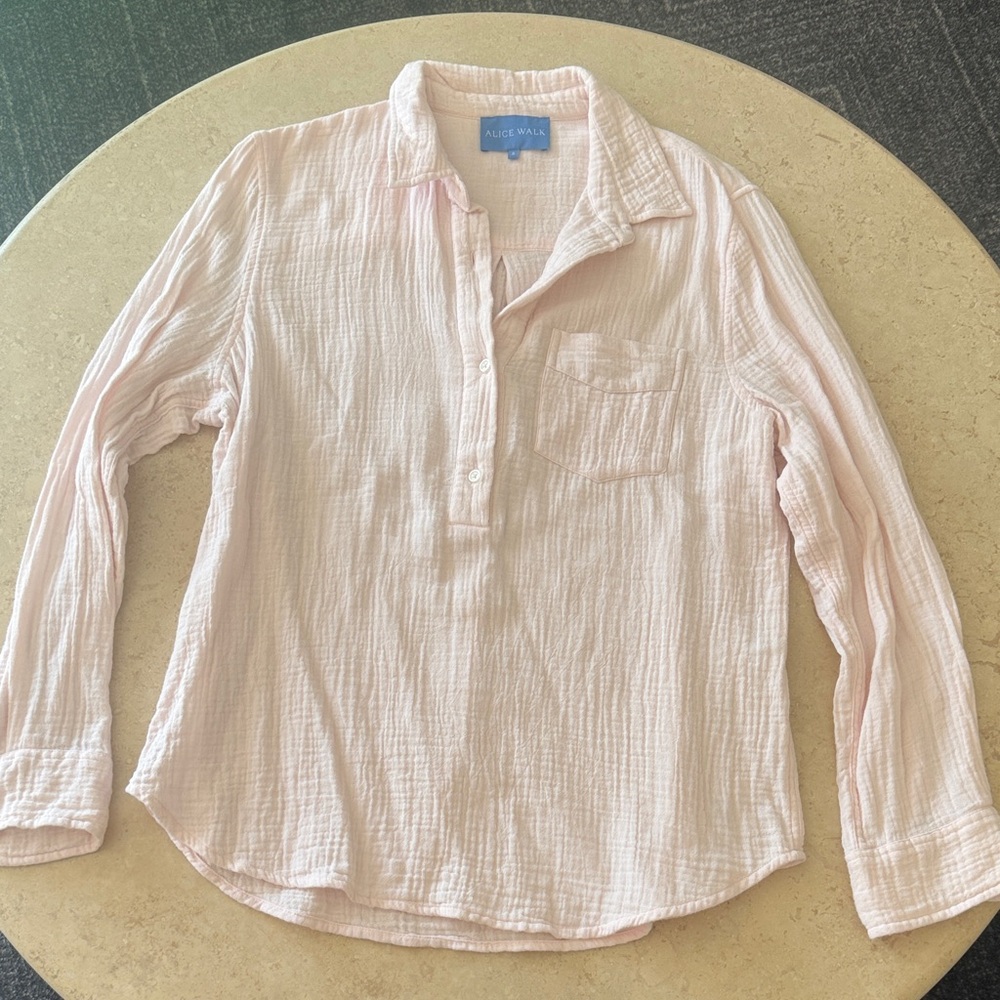 Alice Walk Light Pink Cotton Gauze Shirt